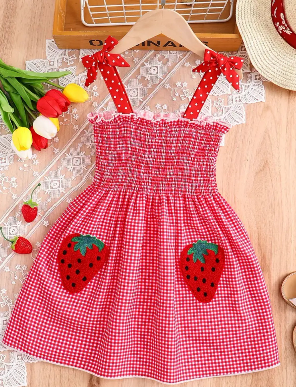 Strawberry Gingham Dress 🍓