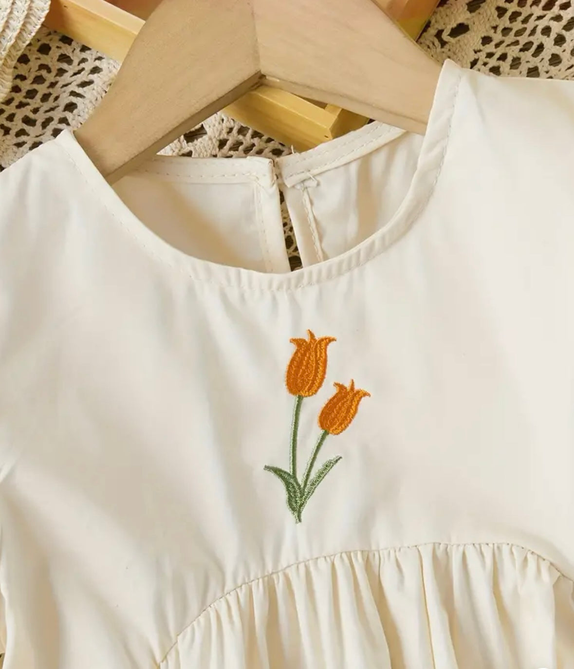 Embroidered Tulip Dress