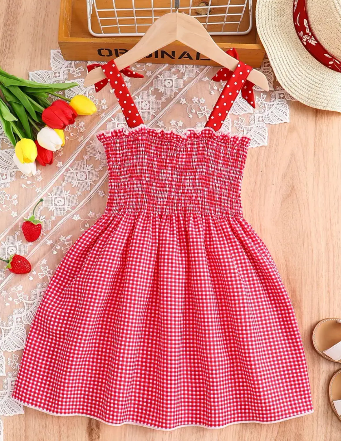 Strawberry Gingham Dress 🍓