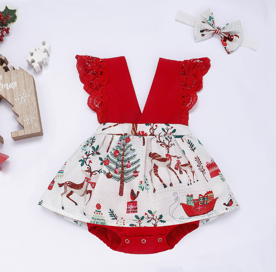 Winifred Holiday Romper Dress