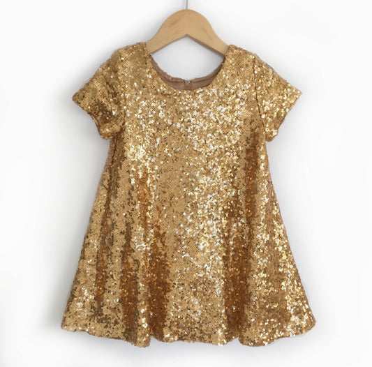 Phoebe Gold Sequin Dress